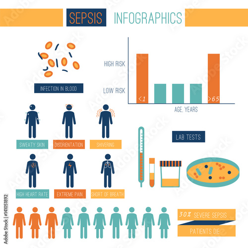 sepsis infographics template photo