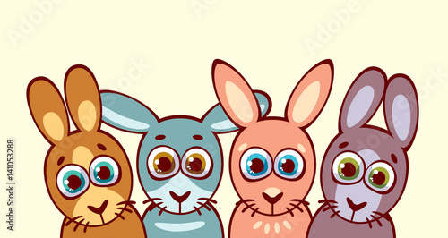 Rabbits. Animal family.