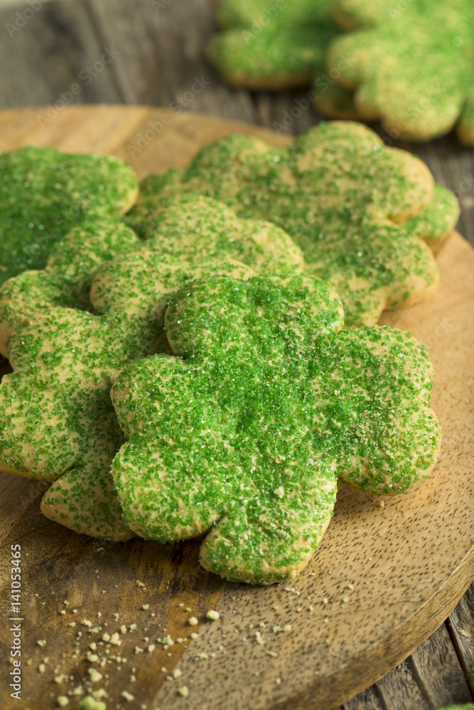 Obraz premium Homemade Green Shamrock Cookies