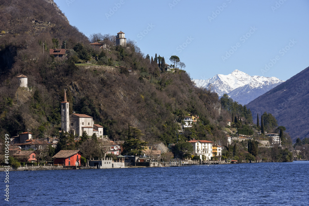 San Mamete village in the municipality of Valsolda, Italy