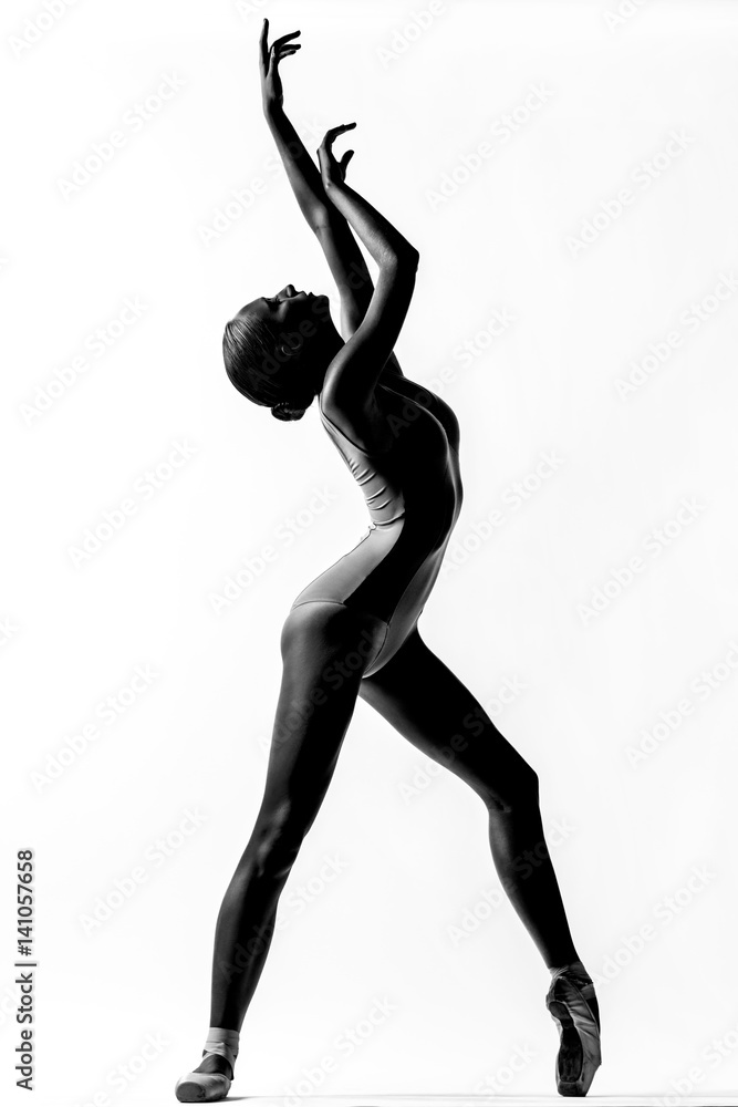 Young beautiful ballerina posing in studio Young beautiful ballerina posing in studio