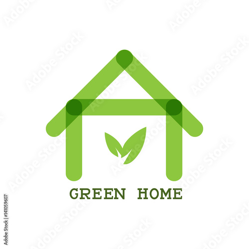 Green Home Eco concept icon