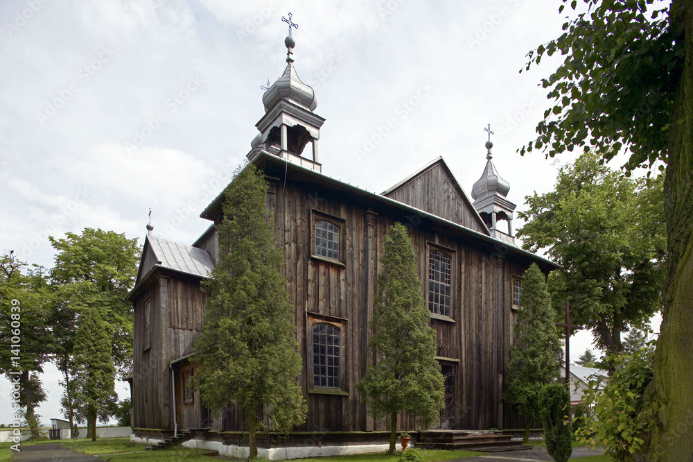 Wooden church in Mnichow, Poland, Europe Wooden church in Mnichow, Poland, Europe