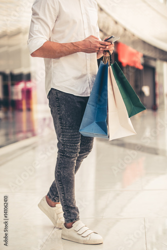 Man doing shopping