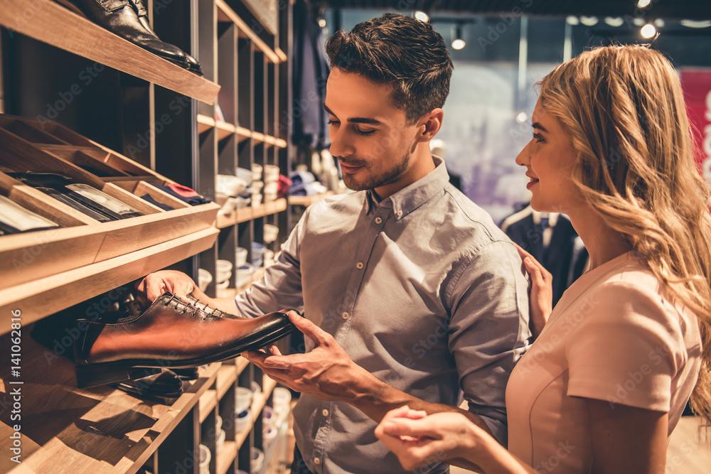Couple doing shopping Couple doing shopping