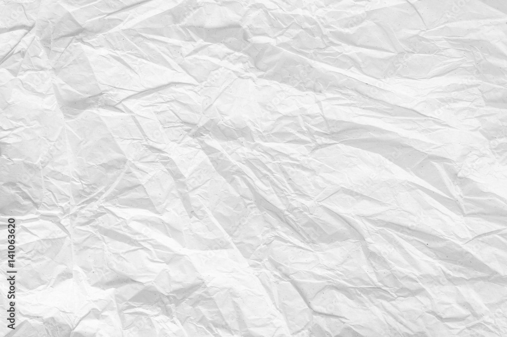 Obraz premium crumpled white blank paper background