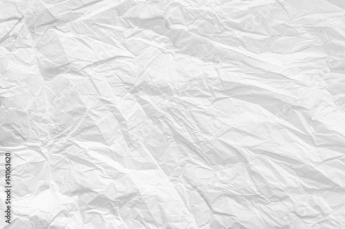 crumpled white blank paper background