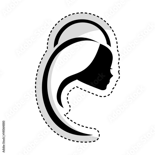 cute mary virgin icon vector illustration design