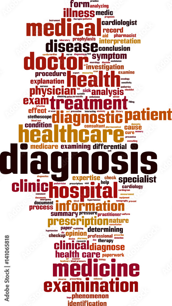 Obraz premium Diagnosis word cloud