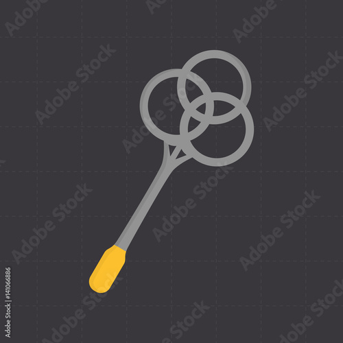 Carpet knocker color flat icon for web and mobile design