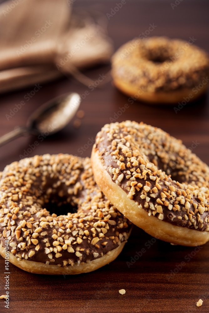 Sweet donut with chocolate Sweet donut with chocolate