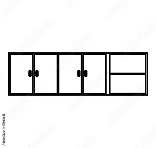 Kitchen cabinet isolated icon vector illustration design