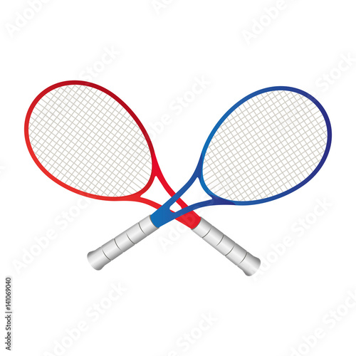 tennis rackets over white background. vector illustration