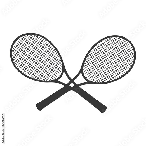tennis rackets over white background. vector illustration © Gstudio