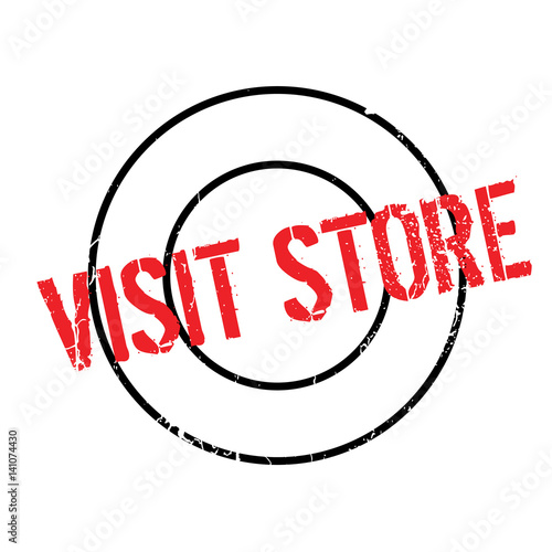 Visit Store rubber stamp. Grunge design with dust scratches. Effects can be easily removed for a clean, crisp look. Color is easily changed.