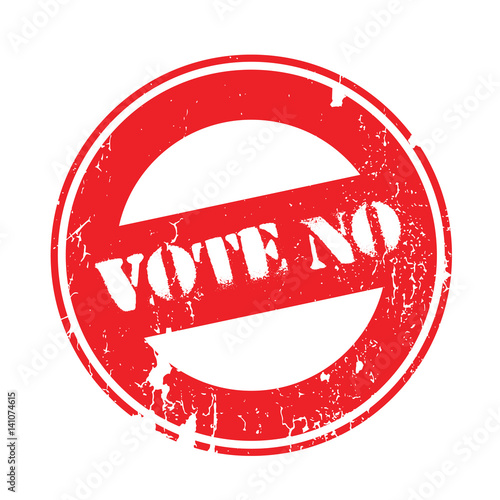 Vote No rubber stamp. Grunge design with dust scratches. Effects can be easily removed for a clean, crisp look. Color is easily changed.