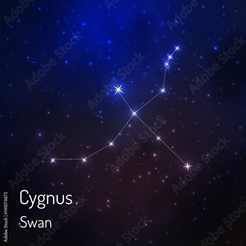 constellation in the night starry sky