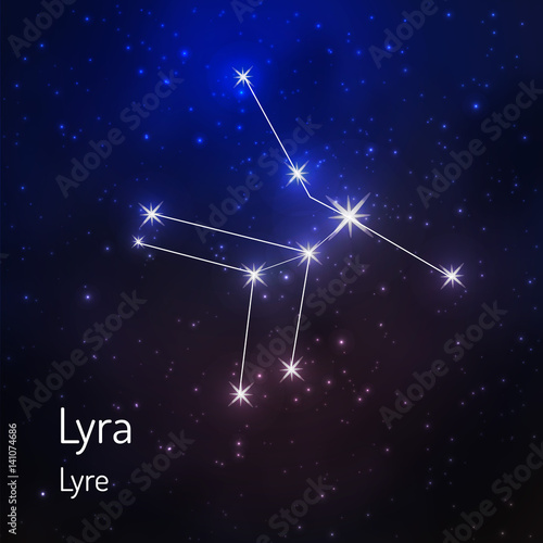 constellation in the night starry sky