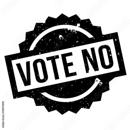 Vote No rubber stamp. Grunge design with dust scratches. Effects can be easily removed for a clean, crisp look. Color is easily changed.