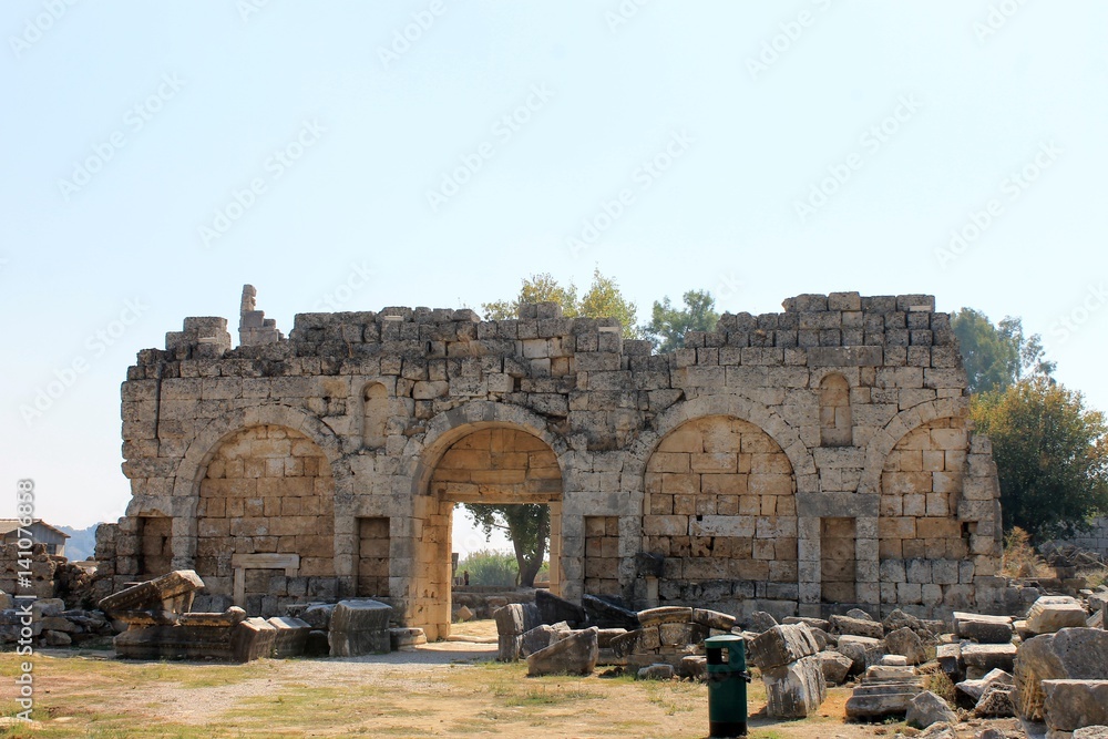 Ruins of the ancient city Perge Turkey