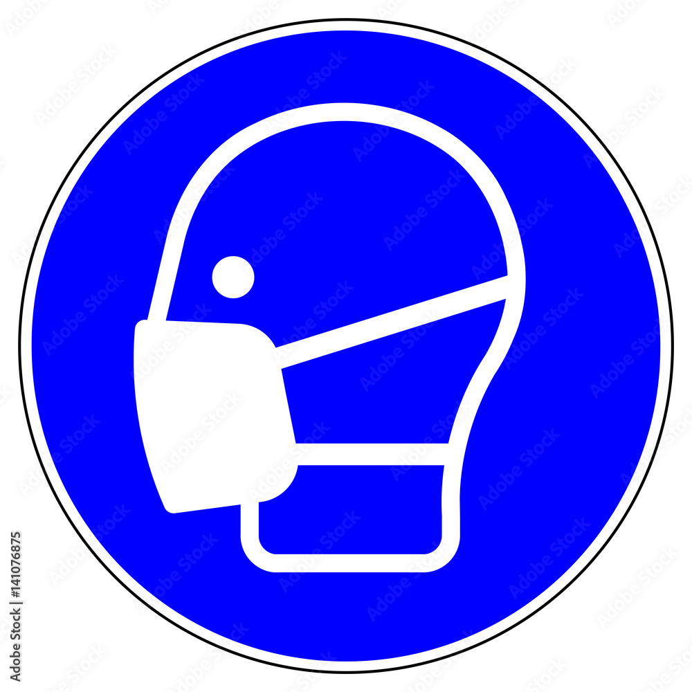 shas506 SignHealthAndSafety shas - German / Gebotszeichen: Maske benutzen -  Mundschutz - Feinstaub - english / mandatory action sign: dust mask must be  worn - particulate matter - xxl g5118 Stock-Illustration | Adobe Stock