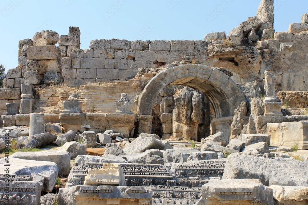 The ruins of the ancient city Perge Turkey