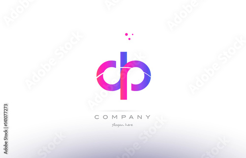 Dp D P Pink Modern Creative Alphabet Letter Logo Icon Template Stock Vector Adobe Stock