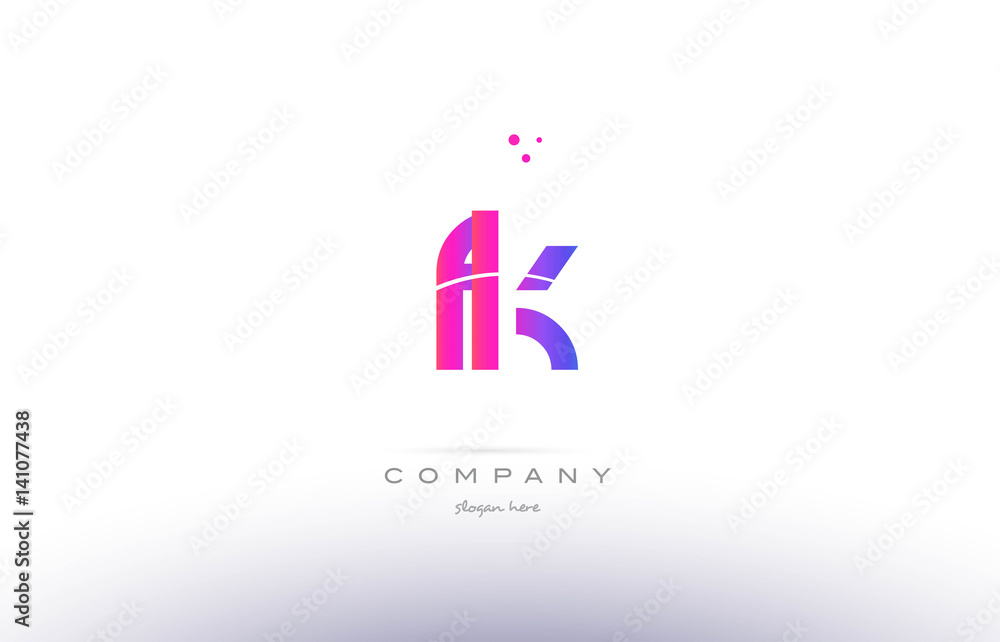 fk f k pink modern creative alphabet letter logo icon template fk f k pink modern creative alphabet letter logo icon template