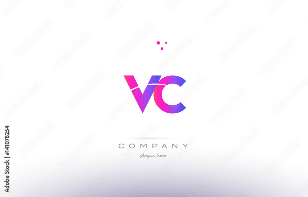 vc v c pink modern creative alphabet letter logo icon template vc v c pink modern creative alphabet letter logo icon template