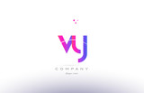 vy v y  pink modern creative alphabet letter logo icon template