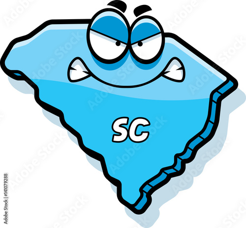Cartoon Angry South Carolina