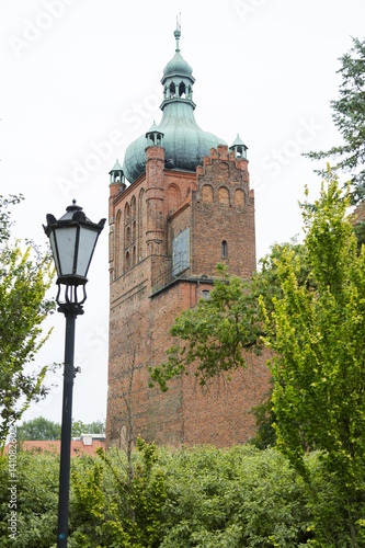 Medieval church in city of Plock, Poland