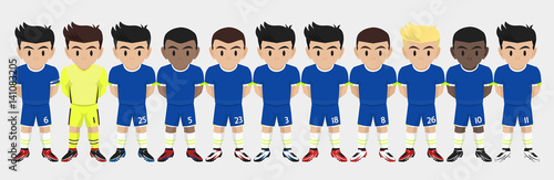 Vector Character of Football / Soccer Team