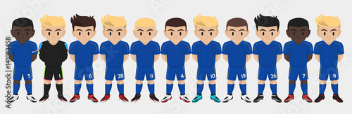 Vector Character of Football / Soccer Team