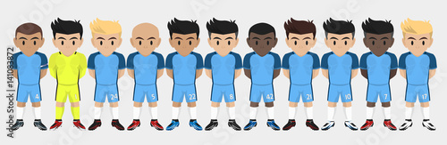 Vector Character of Football / Soccer Team