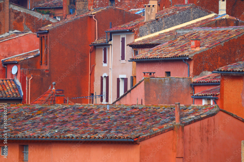 Roofs of the old city. Roussillon.Provence.France.