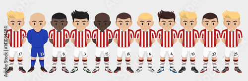 Vector Character of Football / Soccer Team