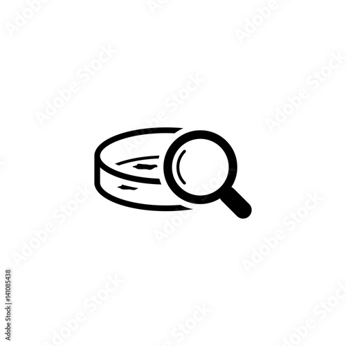 Bacteriological Analysis Icon. Flat Design.