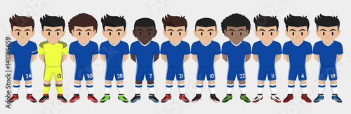 Vector Character of Football / Soccer Team