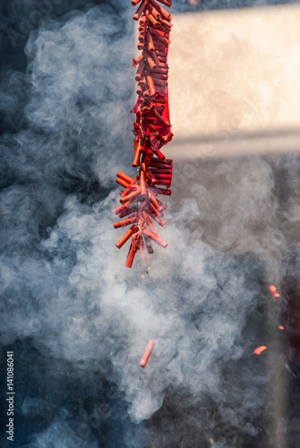 Exploding Chinese Firecrackers with Much Smoke