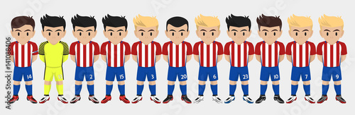 Vector Character Football / Soccer Team