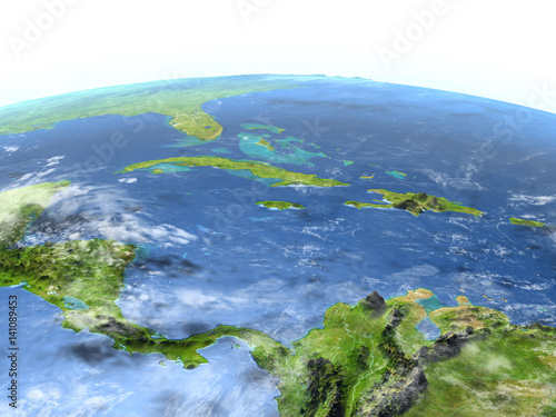 North Caribbean on planet Earth