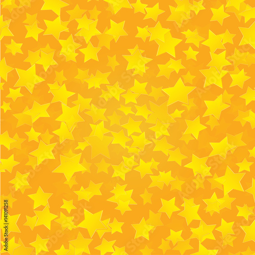 Yellow golden stars background vector 