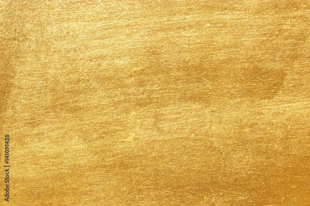 Obraz premium Shiny yellow leaf gold foil texture