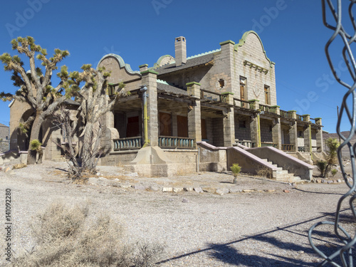 Rhyolite Train Depot-NV: abandoned and deteriorating photo