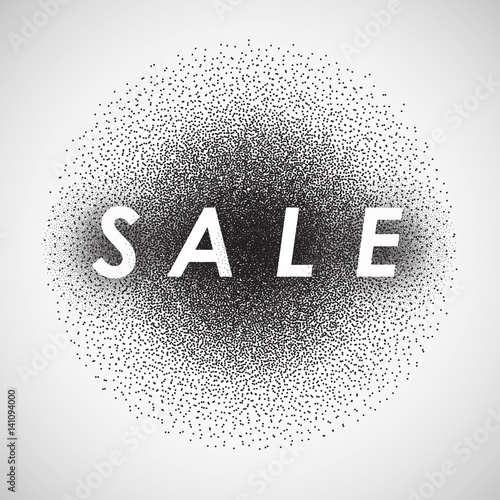 Abstract sale dots on white background.