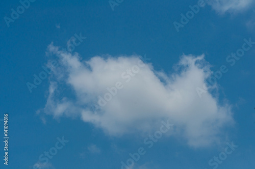 White clouds on blue sky