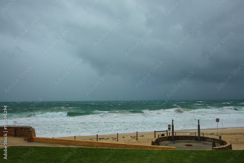 Stormy weather at Scarborough Beach, Australia
