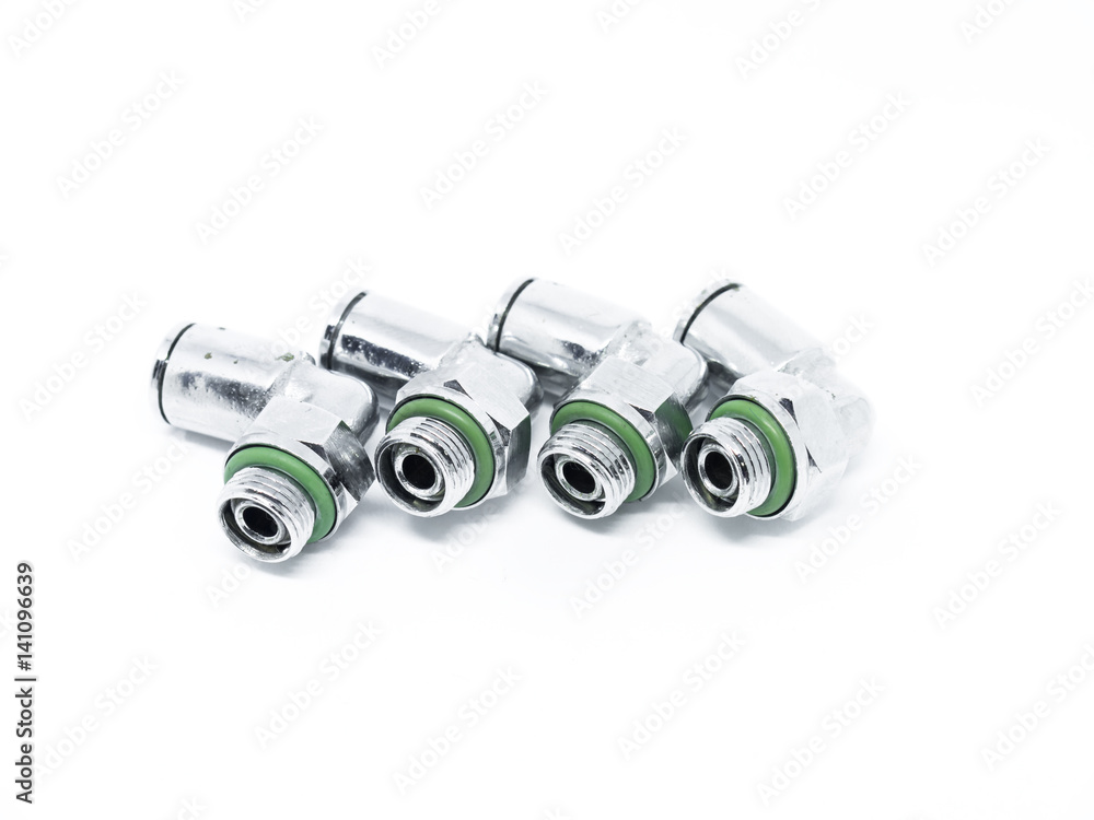 Pneumatic Fittings isolated on white background. Pneumatic Fittings isolated on white background.