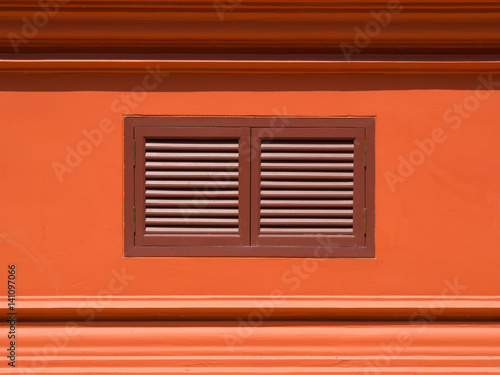 Old brown window